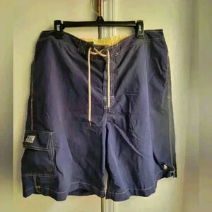 VINTAGE RARE POLO by RALPH LAUREN Blue Inner Tag SWIMWEAR XL Navy Color Pocket